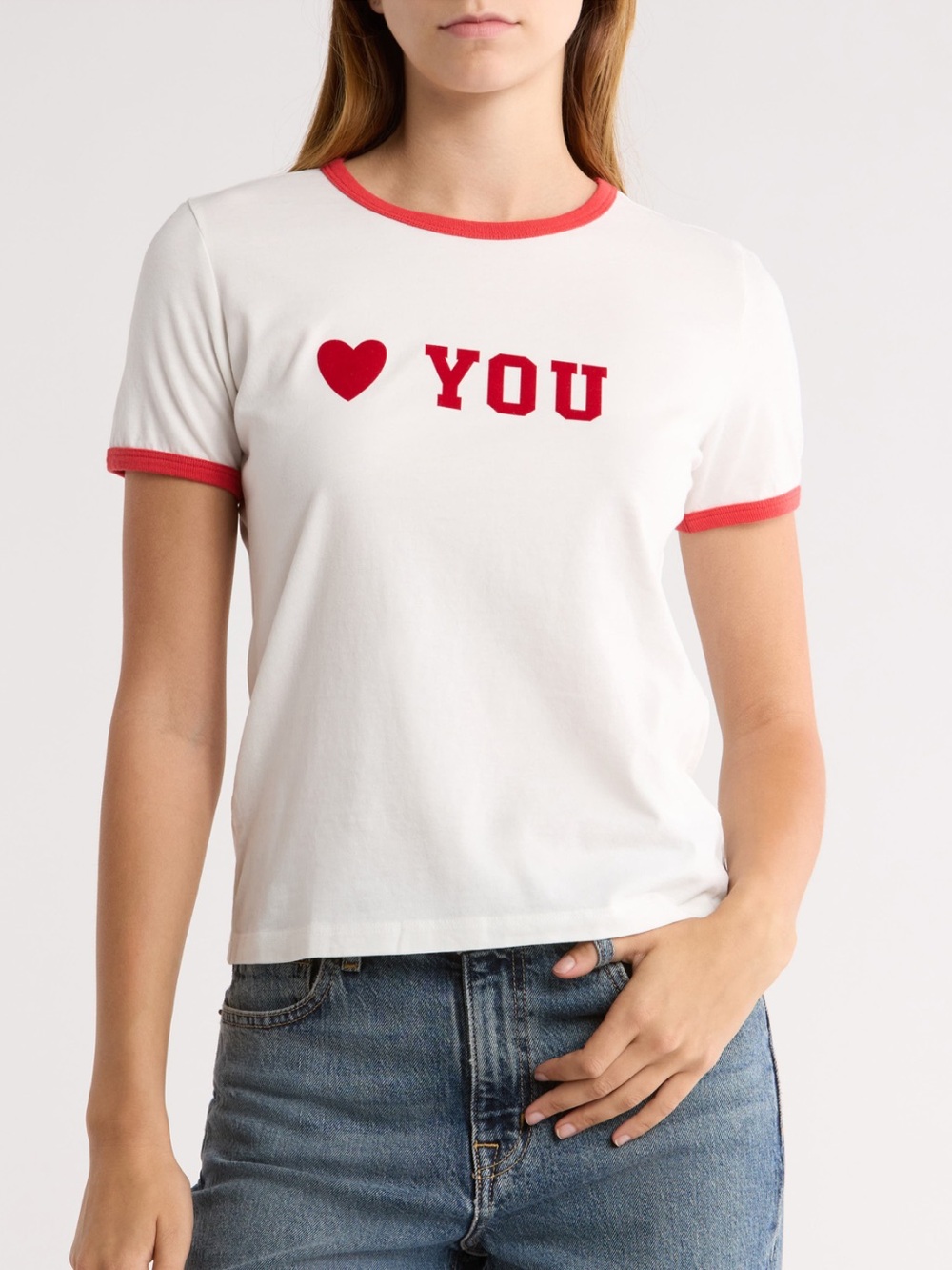 L’Agence Tommie Crew Neck ❤️ You Tee